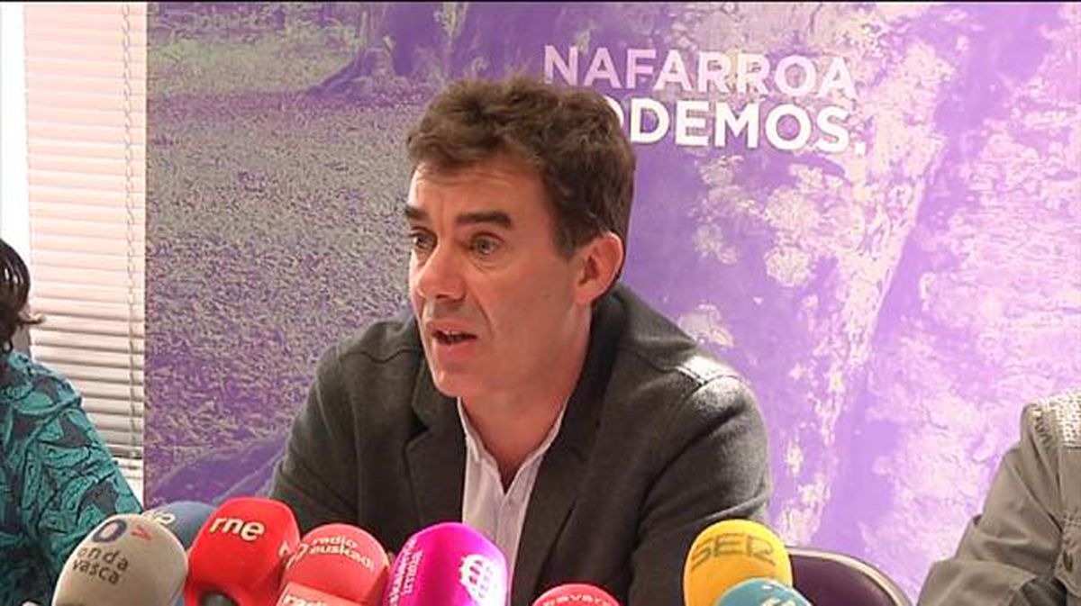 Eduardo Santos, secretario general de Podemos Navarra. EiTB