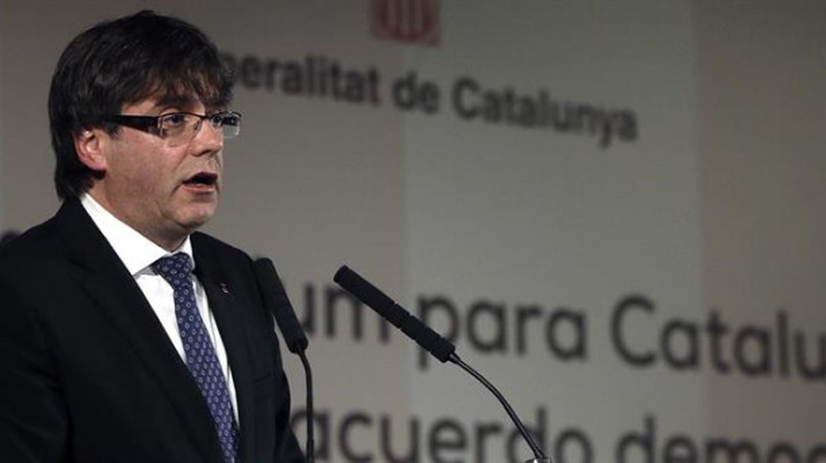Carles Puigdemont Kataluniako presidentea, Madrilen. Argazkia: Efe