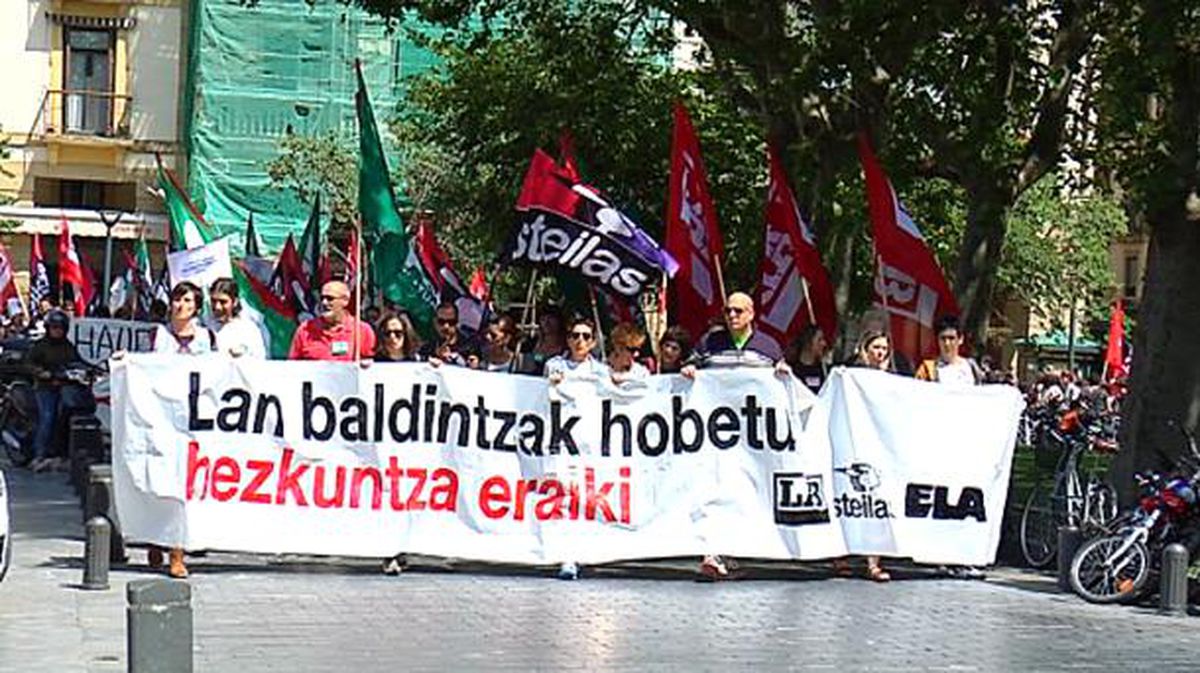 Manifestación de este 23 de mayo en Bilbao. Foto: Efe. 