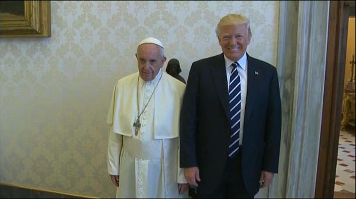 Aita santuak Donald Trumpen bisita jaso du Vatikanon