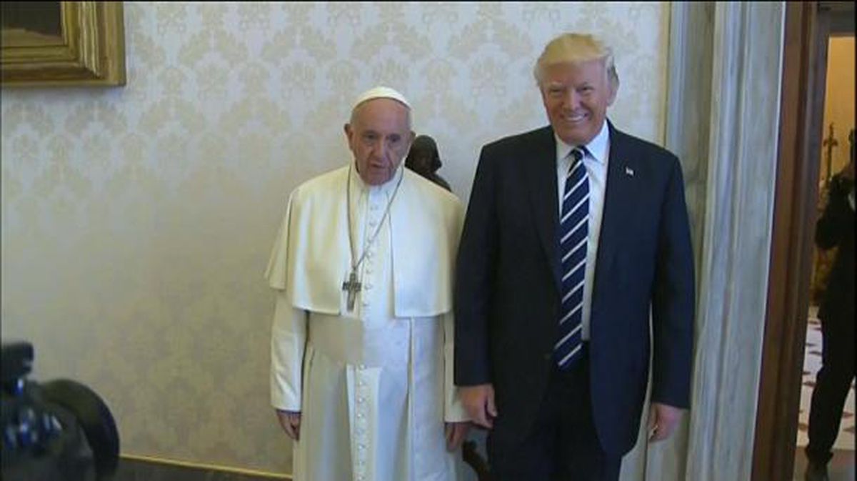 Donald Trump eta Frantzisko aita santua, gaur, Vatikanoan. EFE. 