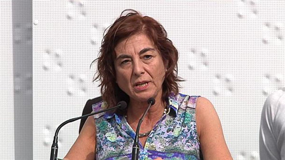 Cristina Uriarte, en el acto de apertura de Ibilaldia 2017. EiTB