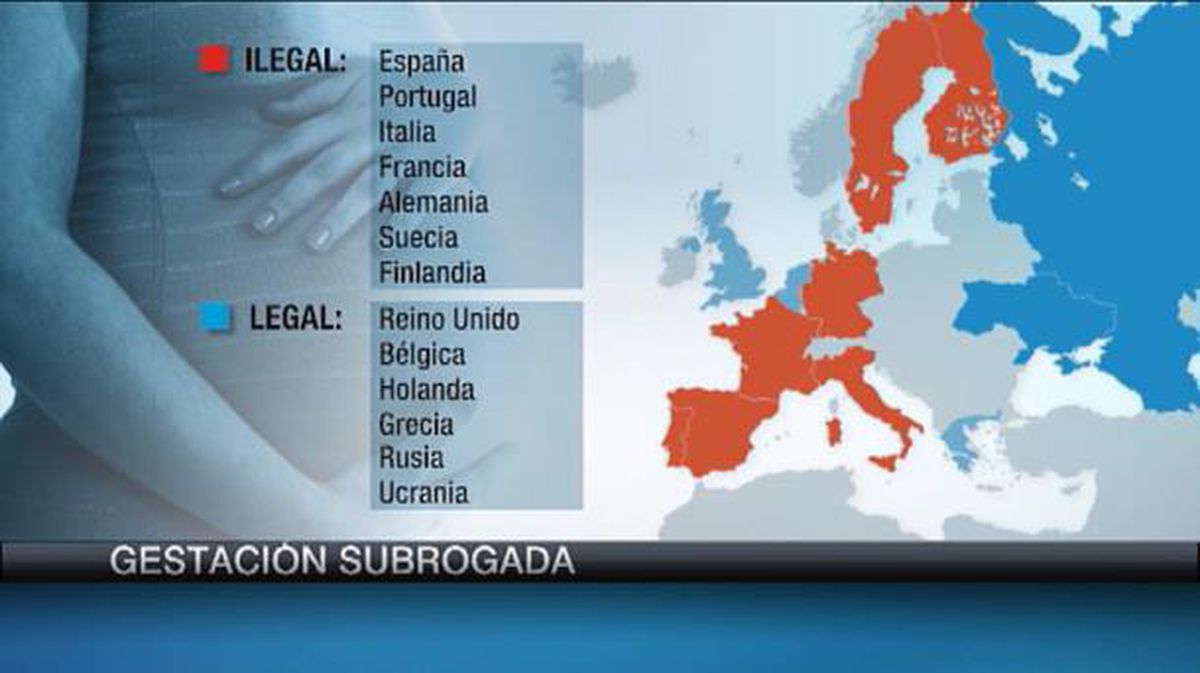 Mapa de la gestación subrogada en Europa