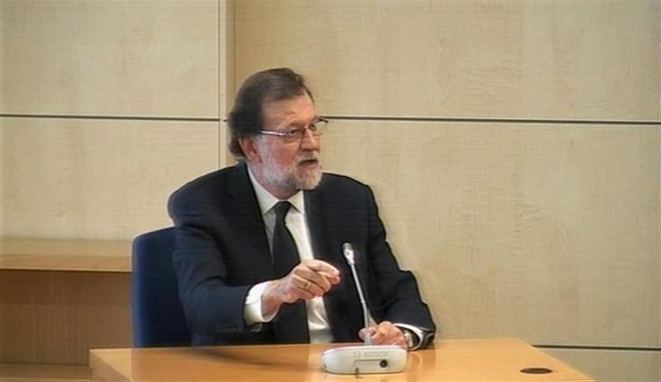 Mariano Rajoy durante su declaración anterior en la Audiencia Nacional