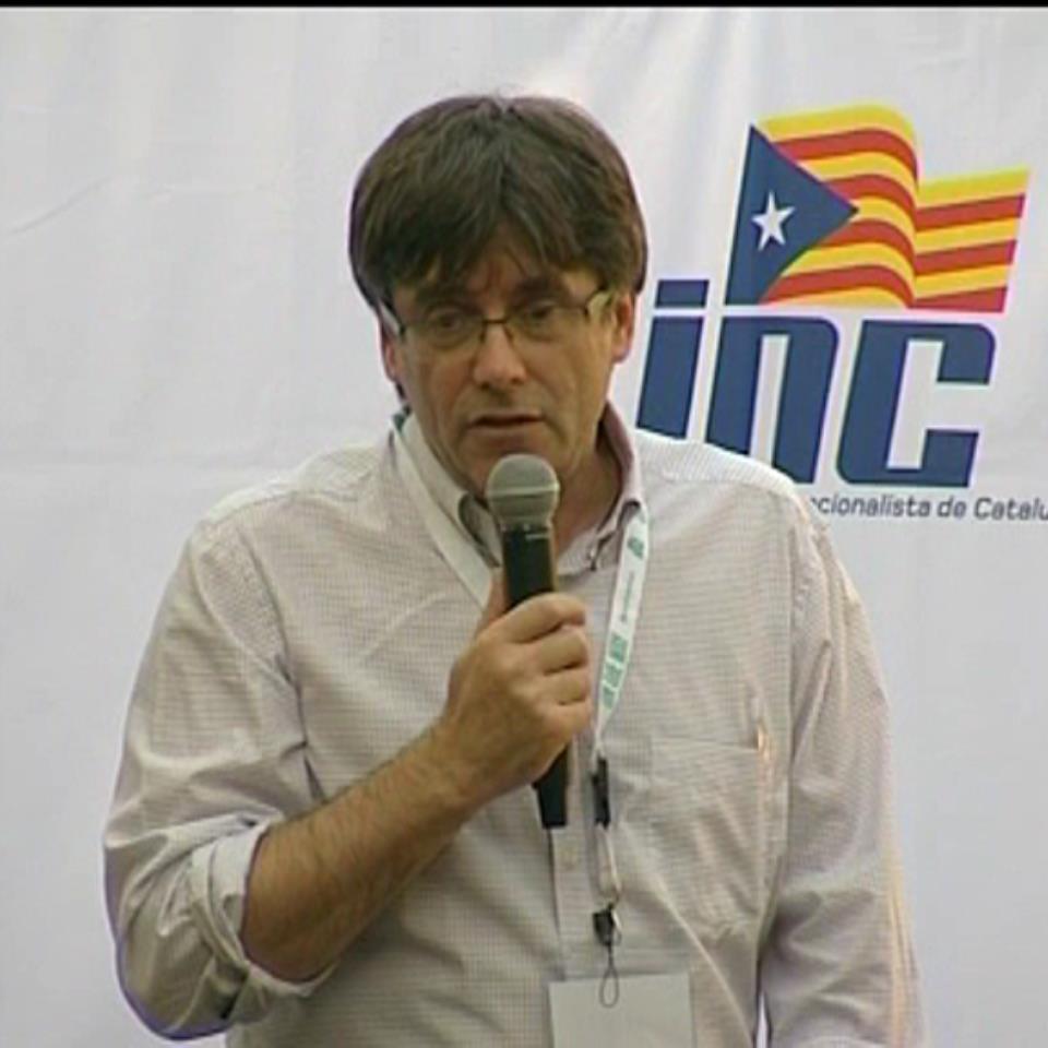 Carles Puigdemont, PDeCAT alderdiko gazteek egindako udako eskolan. EFE