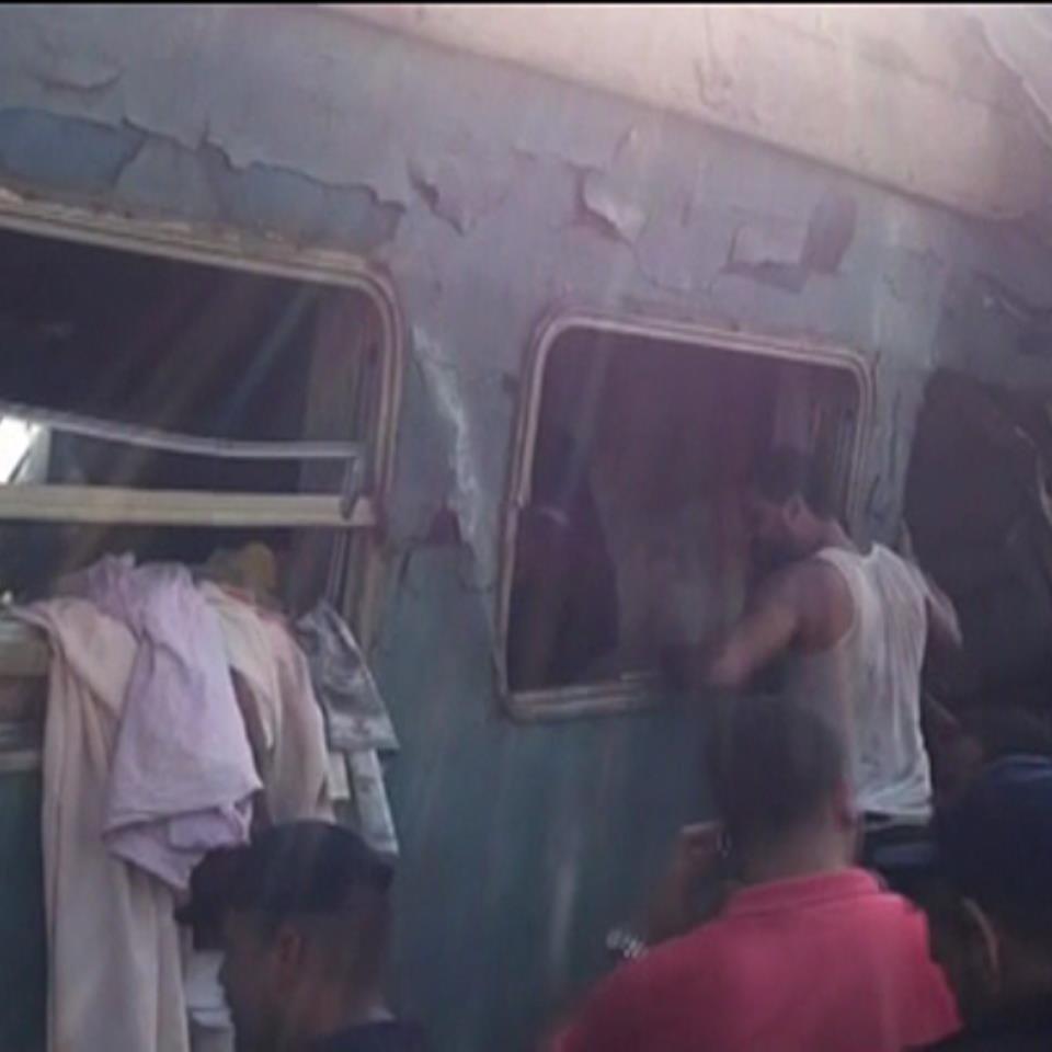 Accidente de tren en Egipto. Foto: EiTB
