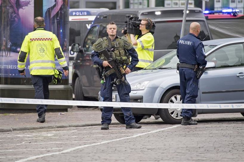 Dos personas fueron apuñaladas ayer en el centro de Turku (Finlandia). Foto: EFE