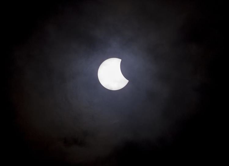 El eclipse, en Nicaragua. Foto: EFE