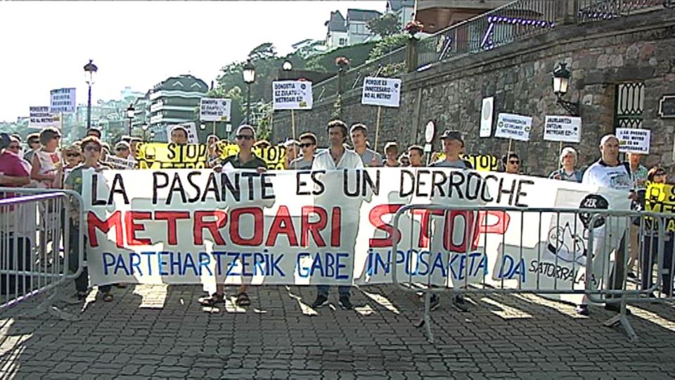 Imagen de la protesta convocada por Satorralaia. Foto: EiTB.