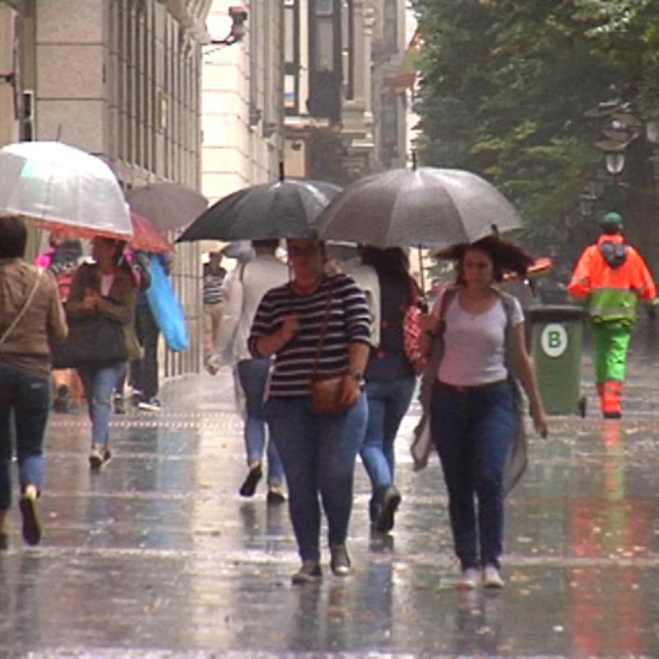 Fuertes lluvias en Bilbao: hasta 20 litros por metro cuadrado