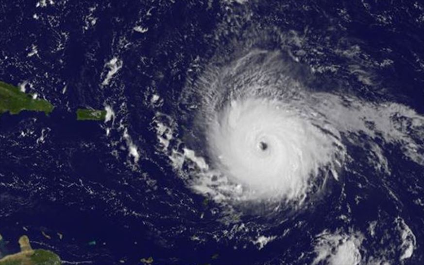 Irma, en una imagen tomada desde el espacio. Foto: EFE