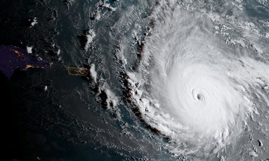 Irma urakana, espaziotik ikusita, Karibean sartzen. Argazkia: EFE