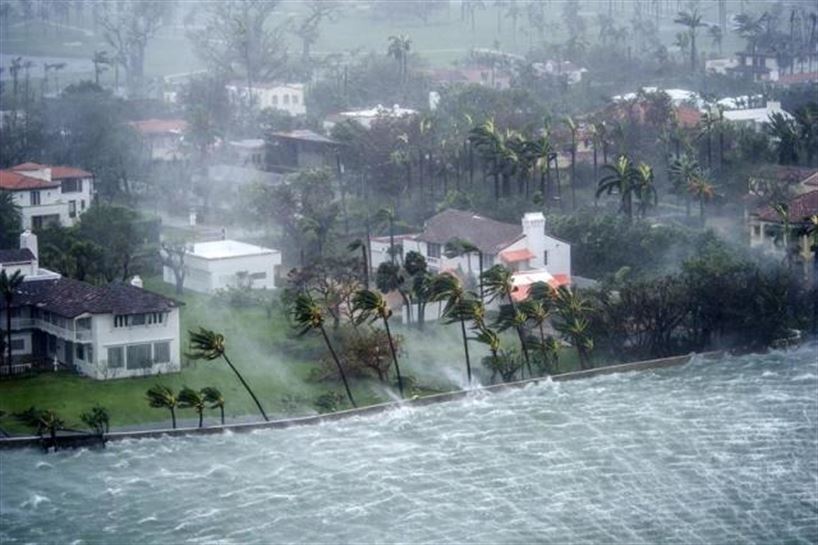 Irma urakana Miami Beachen, Floridan (AEB). Argazkia: EFE