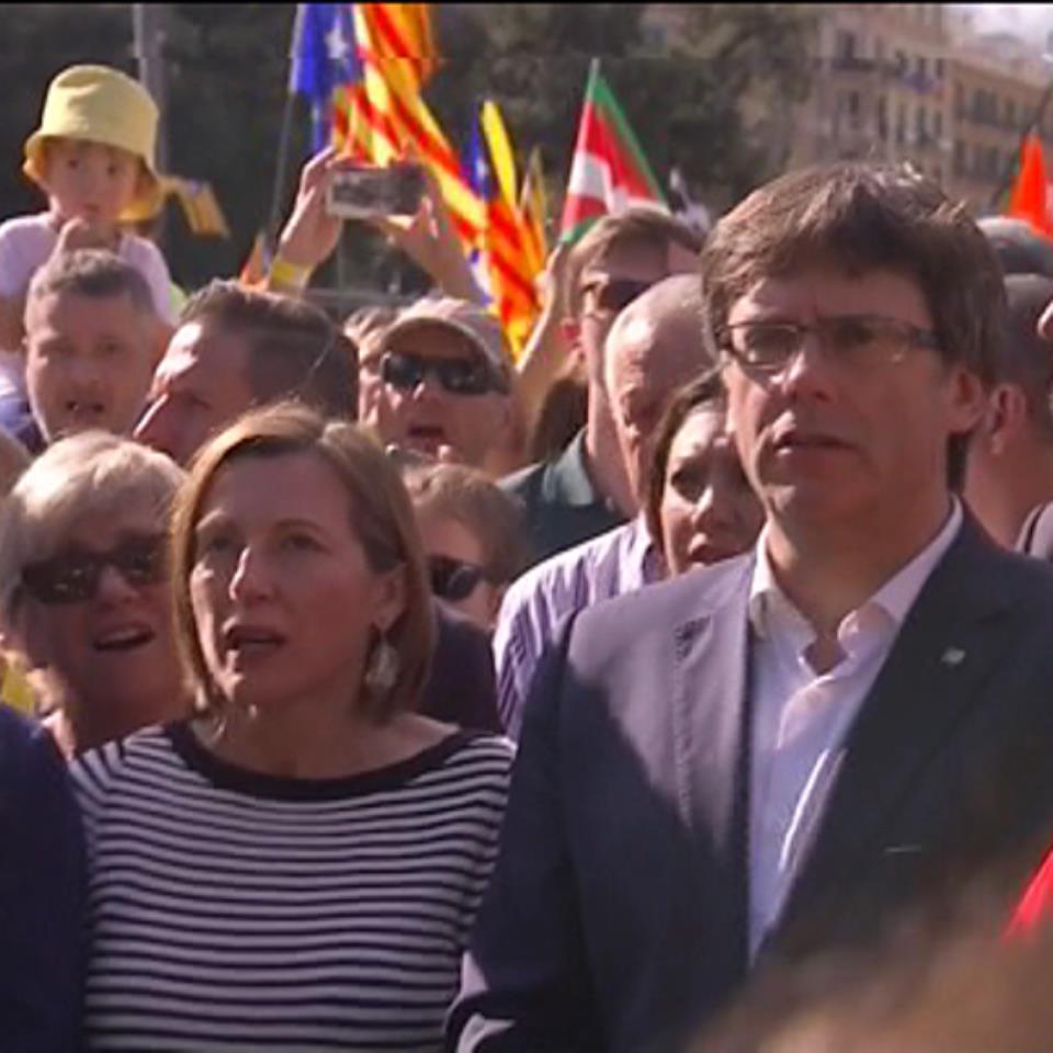 Carles Puigdemont presidentea atzoko Diadan.