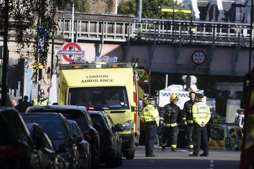 Primeras imágenes de la explosión en el metro de Londres