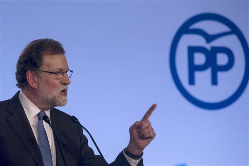 Mariano Rajoy Espainiako Gobernuko presidentea Bartzelonan. Argazkia: EFE