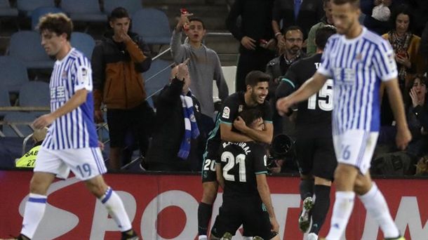 El Real Madrid se llevo la victoria de Anoeta en la primera vuelta. Foto: EFE