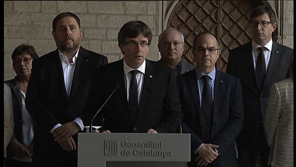 Puigdemont: 'El Estado español ha aplicado de facto el estado de excepción'