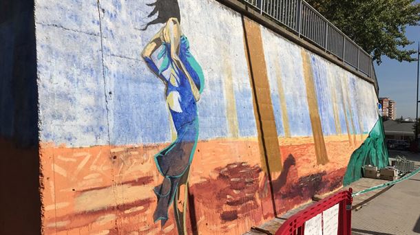 Vitoria dispone de un nuevo mural de 65 metros de largo en Judimendi