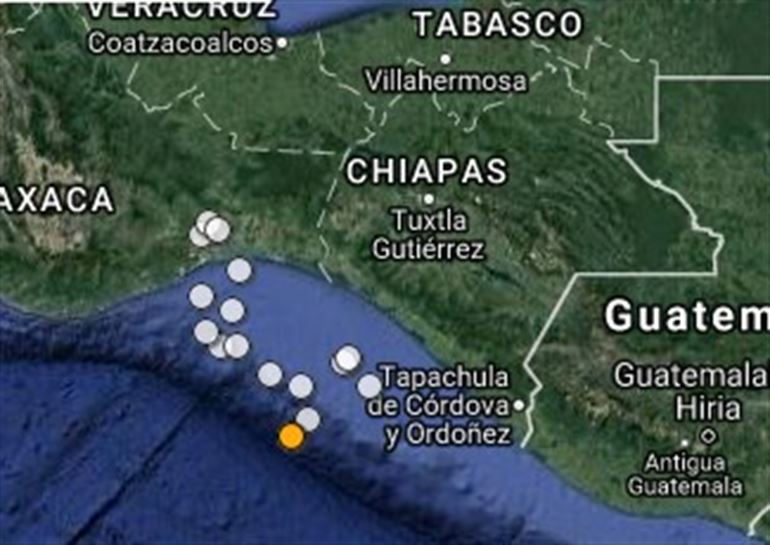 Se registra un terremoto de 5,5 grados en México, frente a Chiapas