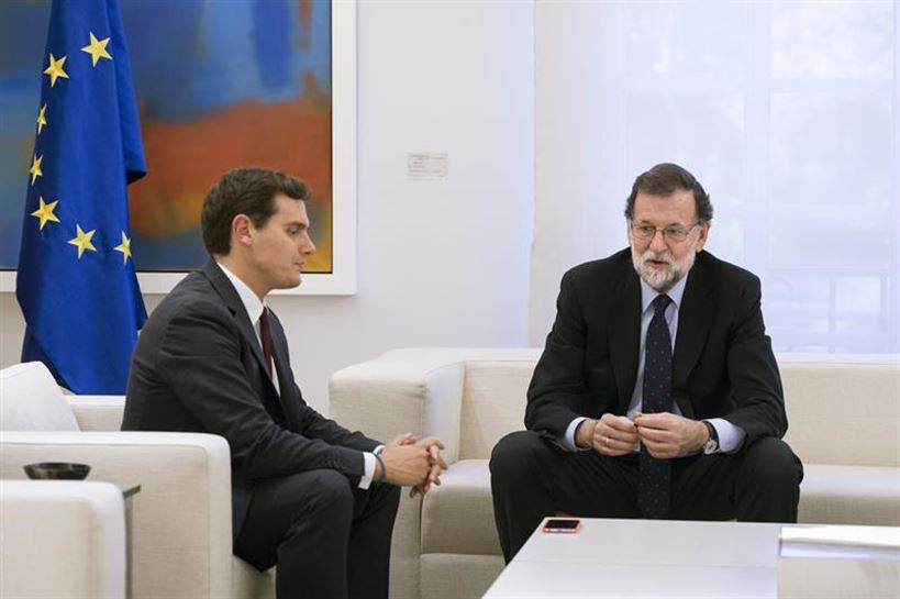Albert Rivera eta Mariano Rajoy. Artxiboko irudia: EiTB