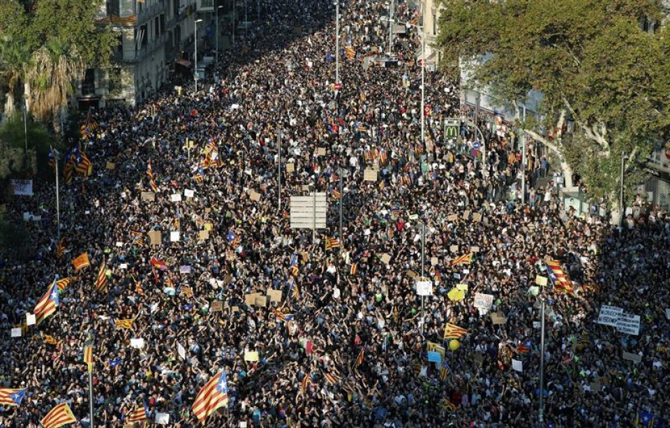 Manifestación 3-O en Barcelona