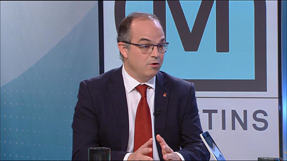 Jordi Turull, asteazken honetan TV3n egin dioten elkarrizketan. Argazkia: TV3. 