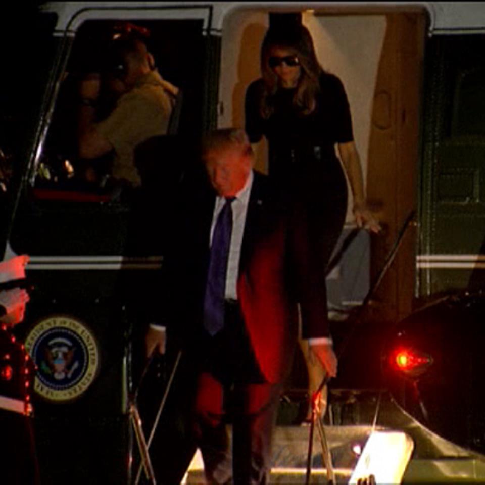 Donald Trump llega a Washington tras visitar los heridos de Las Vegas