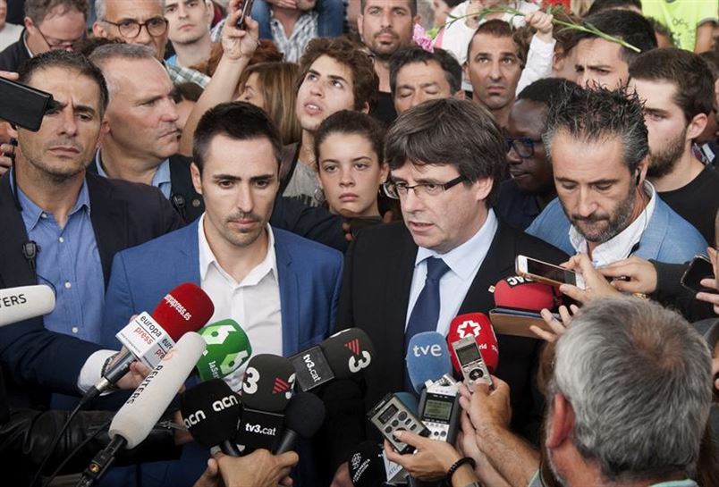 Carles Puigdemont, urriaren 1eko irudi batean. Argazkia: EFE. 