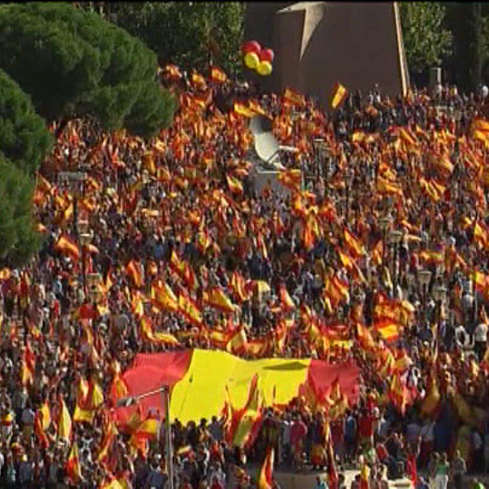 Manifestación en contra del procés catalán en Madrid