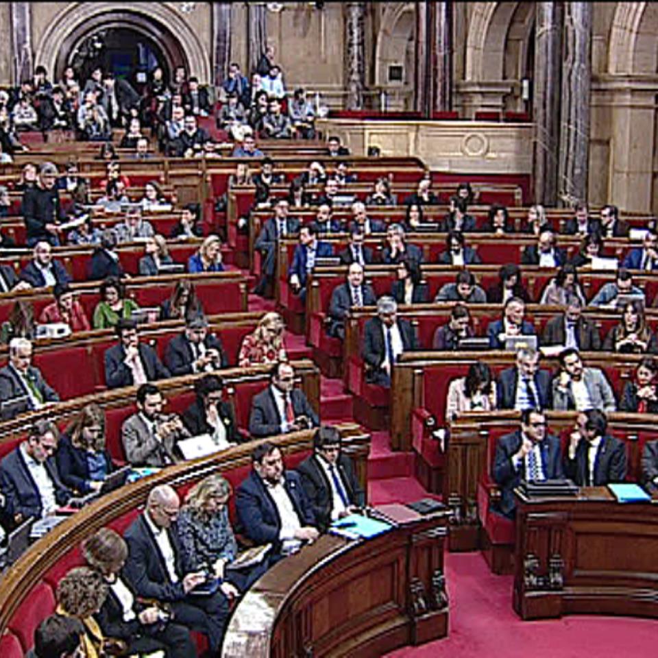 El Parlament aprobó la Ley del Referéndum el 6 de septiembre. Foto: EiTB. 
