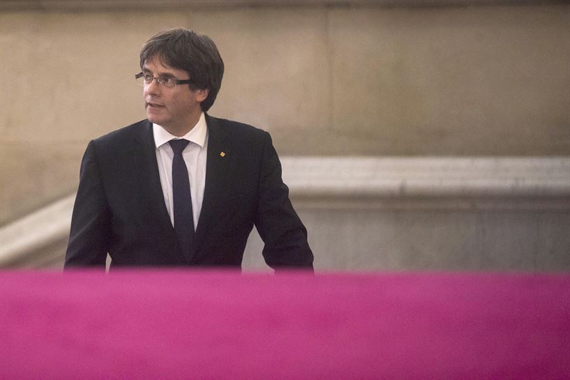 Llegada de Carles Puigdemont al Parlament de Cataluña 10 de octubre