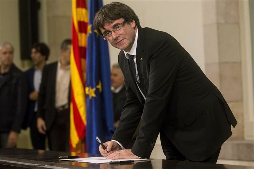 El presidente de la Generalitat, Carles Puigdemont. Foto: EFE