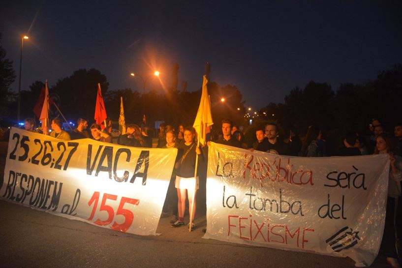 Huelga en la UAB. Foto: @Comunicaciouab