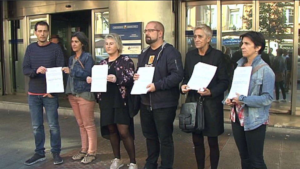 ELA, LAB y Steilas han registrado el calendario de huelgas en el Gobierno Vasco. Foto: EiTB. 