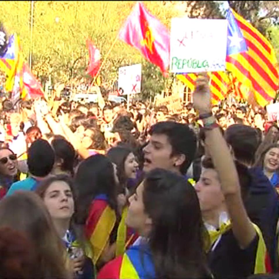Imagen de la huelga general en Cataluña del 3 de octubre / EFE.