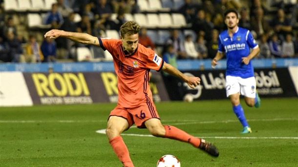 Sergio Canales, Lleidaren aurkako neurketan Realarekin / EFE.