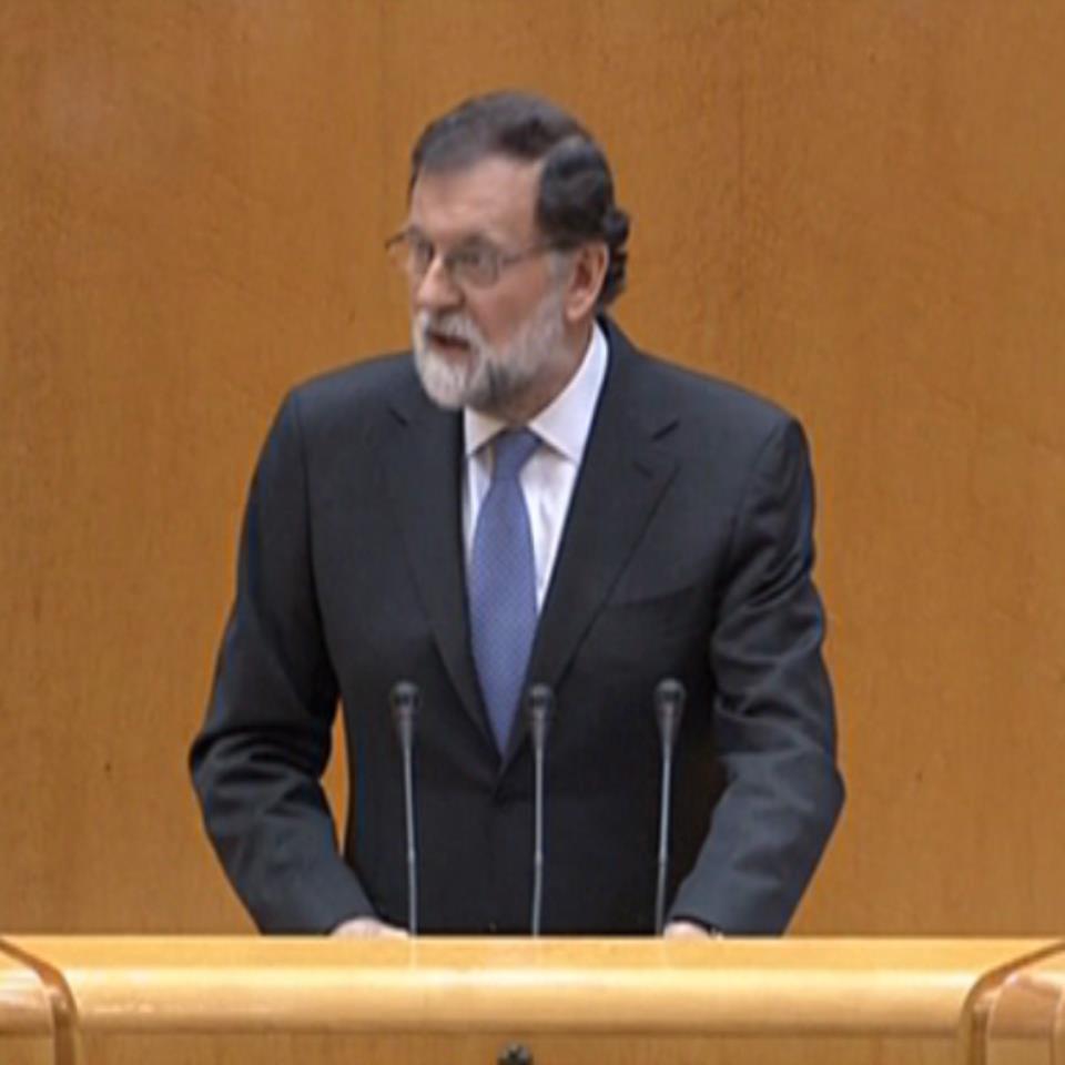 Rajoy, durante su comparecencia de hoy. Foto: EiTB