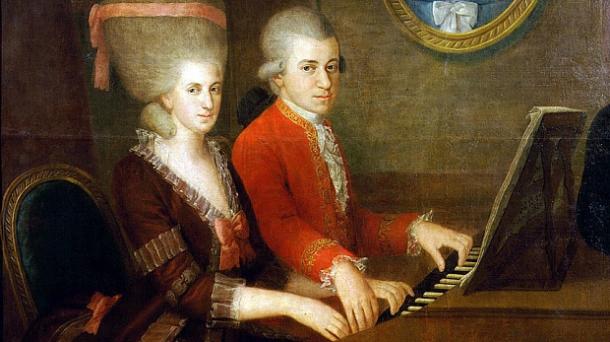 Maria Anne y Wolfgang Amadeuz Mozart han pintado un graffti