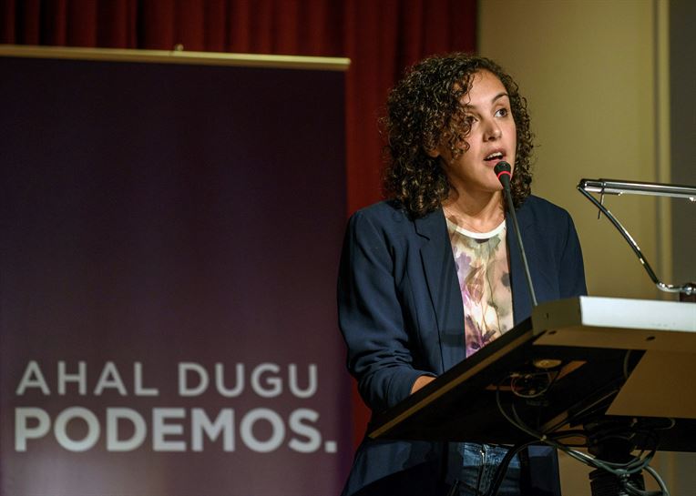 Nagua Alba Podemos Euskadiko idazkari nagusia, artxiboko irudian. Argazkia: EFE. 