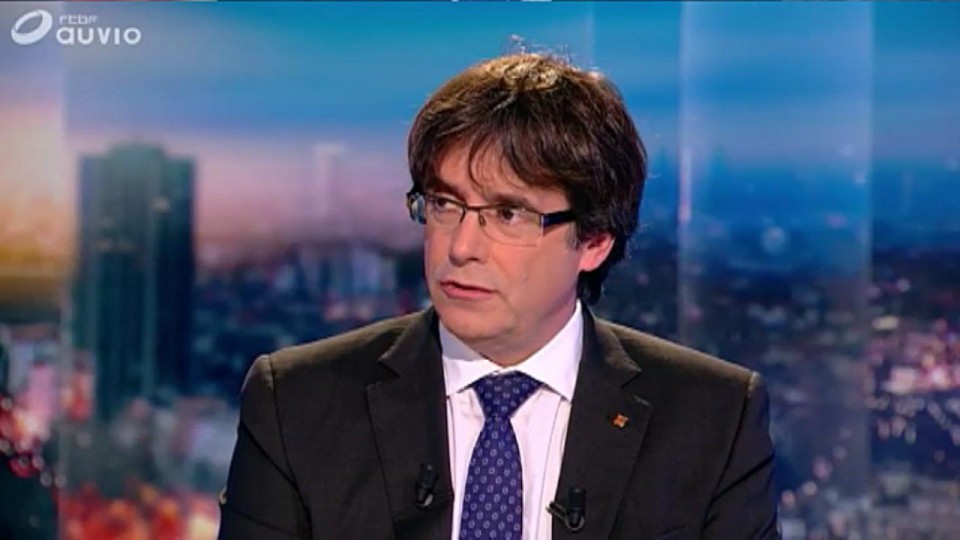 Carles Puigdemont, asteon, Belgikako telebistari eskainitako elkarrizketan. 