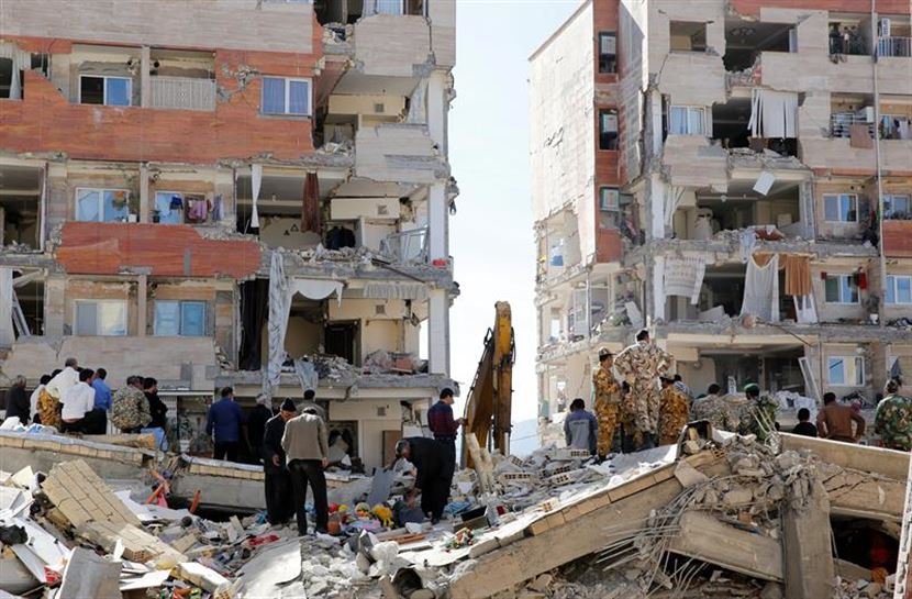 Edificios caídos en Irán