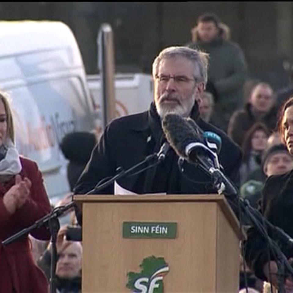 Gerry Adams, Sinn Féin alderdiko buruzagia. EFE