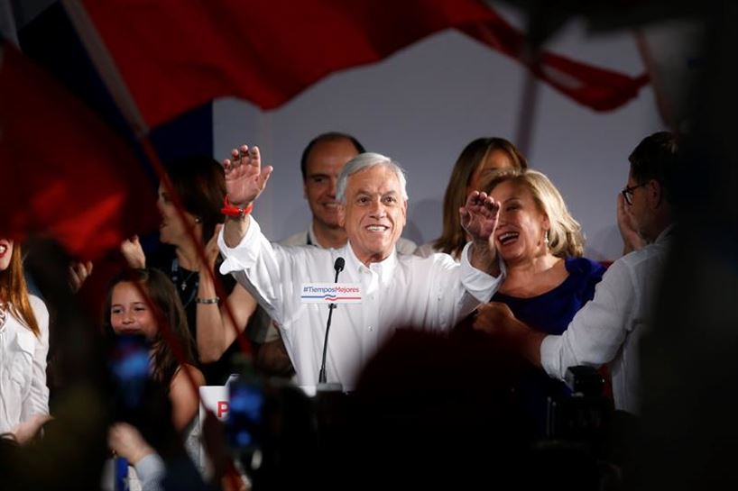 Sebastián Piñera hautagaiaren artxiboko irudia. EFE