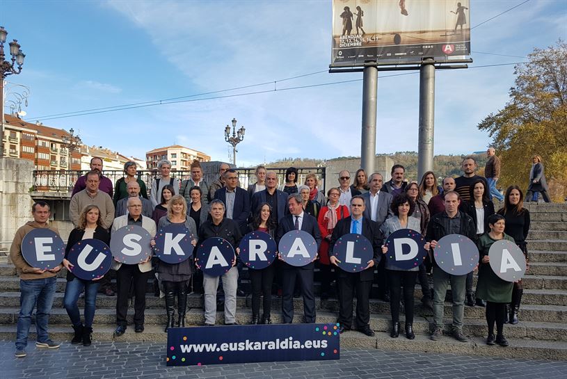 Presentación de Euskaraldia este jueves en Bilbao.