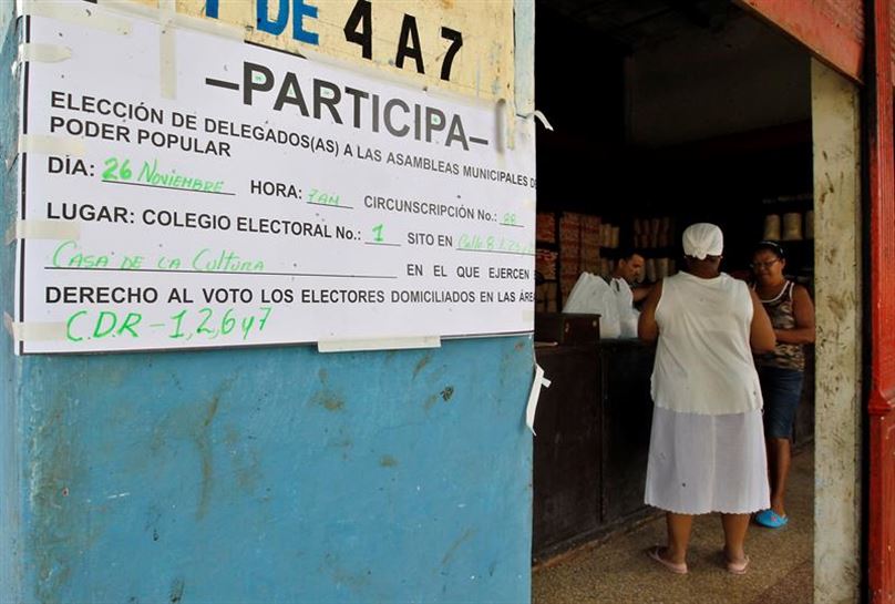 Las elecciones municipales se celebran en Cuba este domingo. Foto: EFE. 