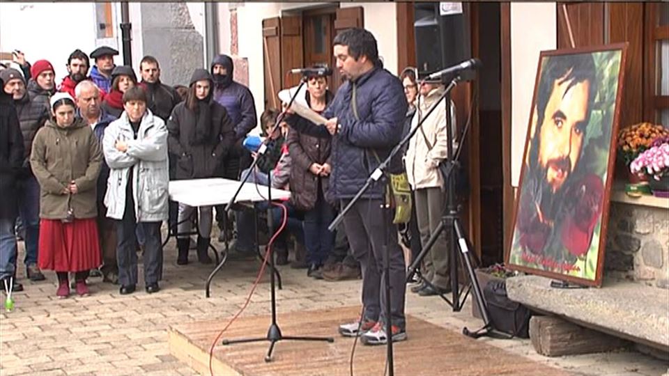 Acto de homenaje a Zabalza en Orbaizeta. Foto: EiTB