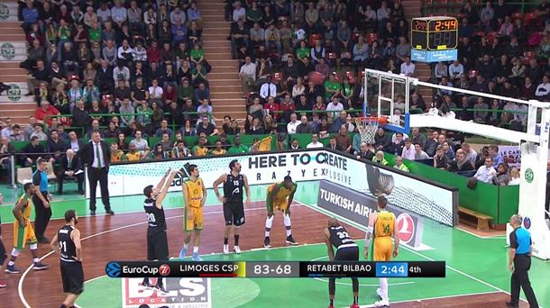 El Bilbao Basket no ha sido capaz dar la cara frente al Limoges. Foto: EiTB