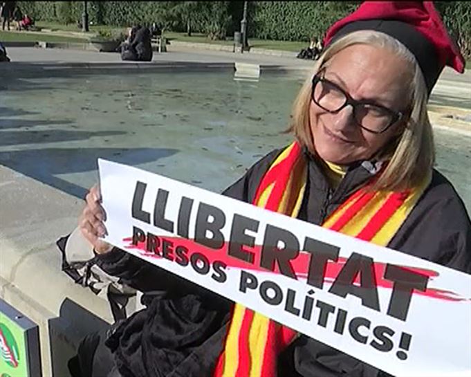 Manifestación en Bruselas en favor de los presos catalanes