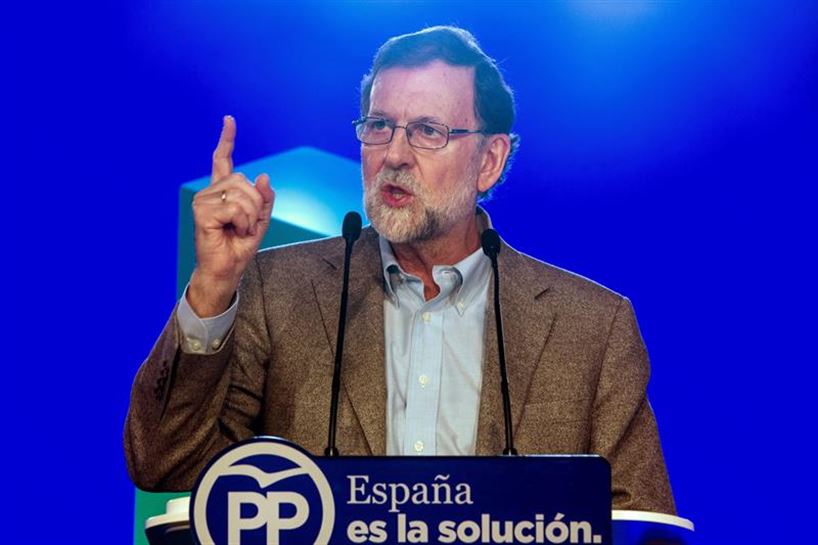 Mariano Rajoy, Katalunian egin duten hauteskunde kanpainiako ekitaldian
